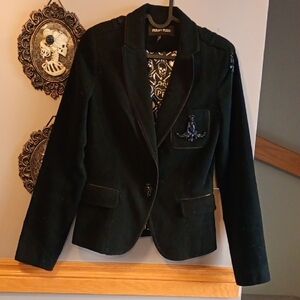 Philipp Plein Classic Black Blazer with Embellishments